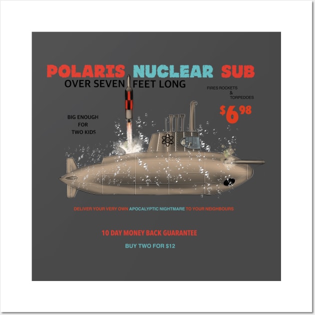 Classic Polaris Nuclear Sub Advertisment Wall Art by MotorManiac